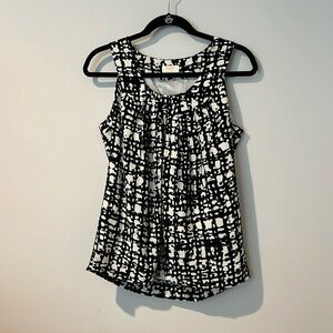 Kate Spade New York - Live Colorfully - Black and White Sleeveless Blouse
